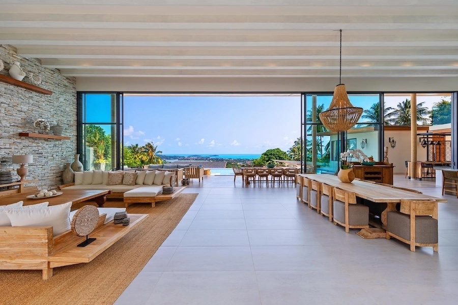 gorgeous interior of a luxury villa in Phuket Thailand