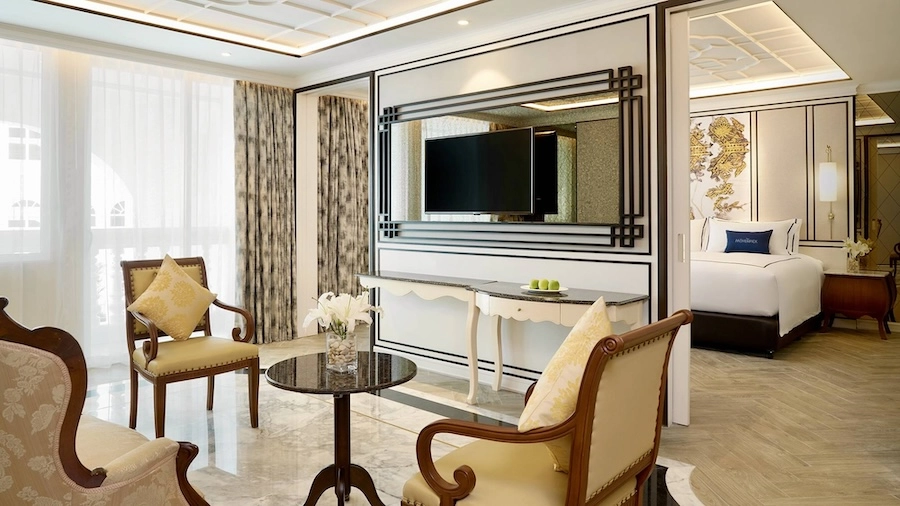 living room of the Heritage Suite at Movenpick Myth Hotel Patong Phuket